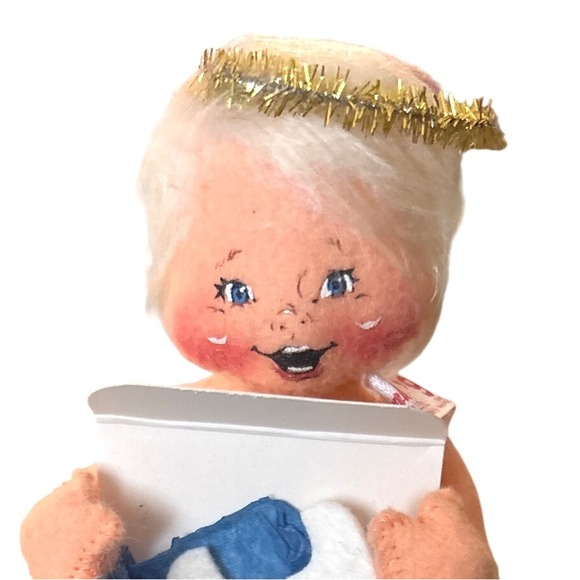 VTG Annalee 7" Angel's First Wings Doll 1999 with Halo Cloud Base - Picture 2 of 7